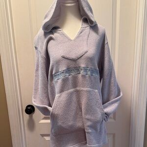 Disney Women's Light Grey/Blue Hoodie